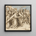 Christus mit dem Kreuz - Kreis von Hans Holbein dem Älteren — gerahmtes Bild an der Wand