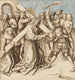 Christus mit dem Kreuz - Kreis von Hans Holbein dem Älteren — Ansicht des Kunstwerks