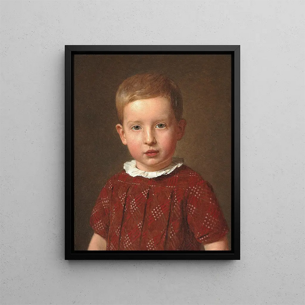Der Schulleiter J. Krohn, als er ein Kind war - Christen Købke — gerahmtes Bild an der Wand