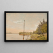 Vue depuis Dosseringen près du lac Sortedam en direction de Nørrebro, Étude - Christen Købke — gerahmtes Bild an der Wand