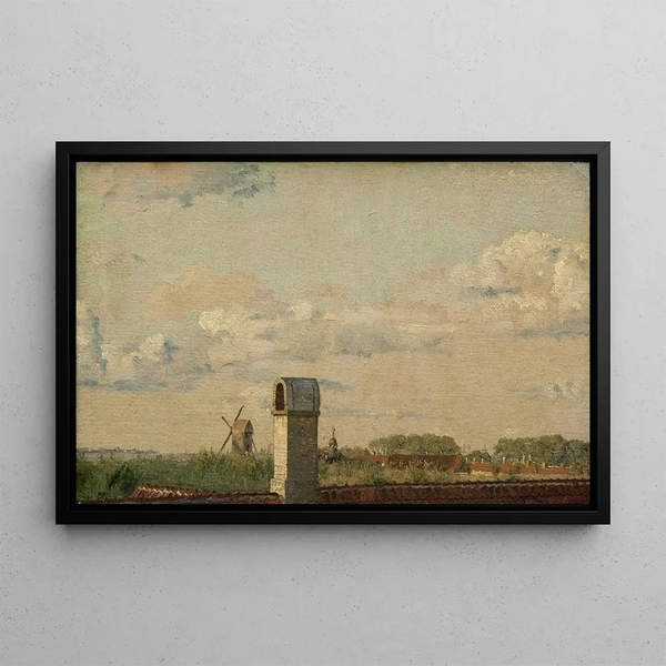 Christen Kbke - View from a Window in Toldbodvej Looking Towards the Citadel in Copenhagen.webp