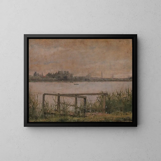 Ansicht von Kopenhagen vom Dosseringen - Christen Købke — gerahmtes Bild an der Wand