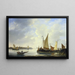 Ansicht von Dordrecht vom Papendrecht aus - Christiaan Lodewijk Willem Dreibholtz — gerahmtes Bild an der Wand