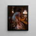 Modell mit nach hinten gerichteter Lampe - Christian Aigens — gerahmtes Bild an der Wand