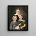 Die drei Kinder von Hans und Bolette Puggaard - Christian Albrecht Jensen — gerahmtes Bild an der Wand