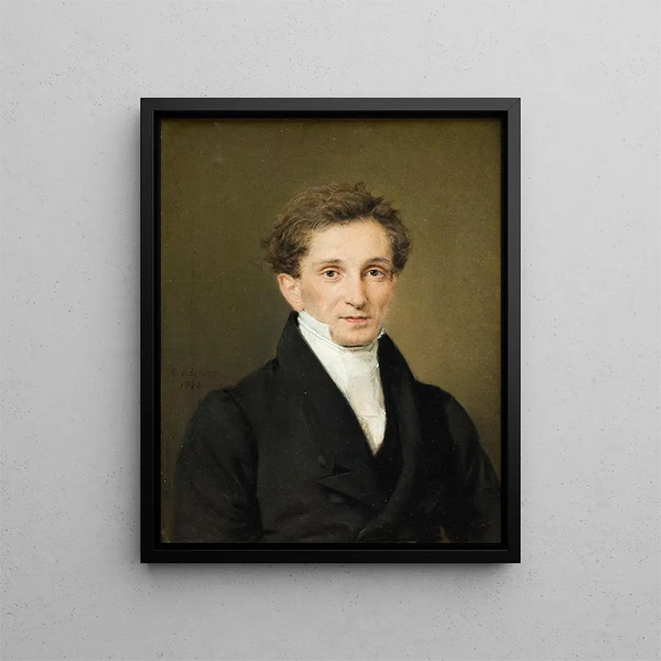 Portrait von Johannes Sibtker Hohlenberg - Christian Albrecht Jensen — gerahmtes Bild an der Wand