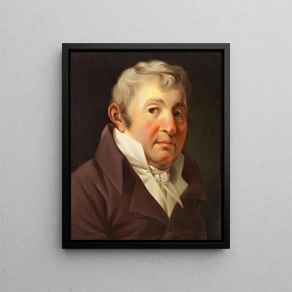 Selbstporträt - Christian August Lorentzen — gerahmtes Bild an der Wand