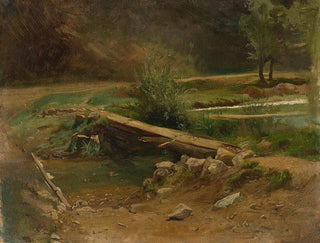Pont sur un ruisseau - Christian Friedrich Gille — Ansicht des Kunstwerks