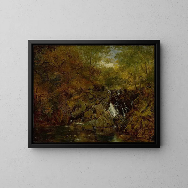 Bergbach - Christian Friedrich Gille — gerahmtes Bild an der Wand