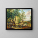 Holz-Gemälde überfluteter Bereich bei Oberrad - Christian Georg Schütz der Ältere — gerahmtes Bild an der Wand