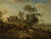 Landschaft mit Bauernhoftieren auf einer Straße - Christian Georg Schütz der Ältere — Ansicht des Kunstwerks