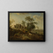 Landschaft mit Bauernhoftieren auf einer Straße - Christian Georg Schütz der Ältere — gerahmtes Bild an der Wand
