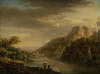 Landschaft mit Fluss, Berge und Regenbogen - Christian Georg Schütz der Ältere — Ansicht des Kunstwerks