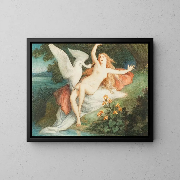Léda und der Schwan - Christian Griepenkerl — gerahmtes Bild an der Wand
