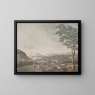 Christiania depuis Tyen - Christian Heinrich Grosch — gerahmtes Bild an der Wand