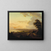 Landschaft von Sjælland bei Dämmerung - Christian Heinrich Grosch — gerahmtes Bild an der Wand