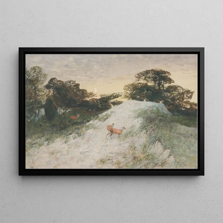 Christian Krner - Landscape With Red Deer.webp