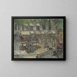 Szene einer Straße in Paris - Christian Krohg — gerahmtes Bild an der Wand