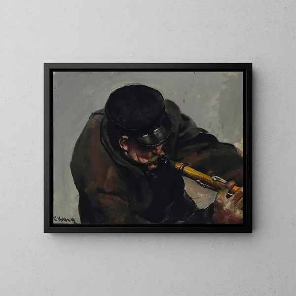 Der Musiker - Christian Krohg — gerahmtes Bild an der Wand