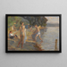 Jungen beim Baden - Christian Landenberger — gerahmtes Bild an der Wand
