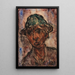 Junge Mann mit Hut - Christian Rohlfs — gerahmtes Bild an der Wand
