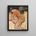 Nackt im Knien - Christian Rohlfs — gerahmtes Bild an der Wand