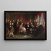 Washington Irving und seine literarischen Freunde in Sunnyside (Kasuskonflikt) - Christian Schussele — gerahmtes Bild an der Wand