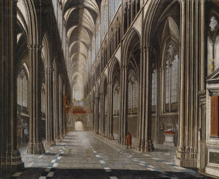 Gothic church interior Gemälde - Christian Stöcklin — Ansicht des Kunstwerks