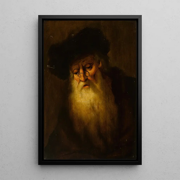 Buste eines alten Mannes - Christian Wilhelm Ernst Dietrich — gerahmtes Bild an der Wand