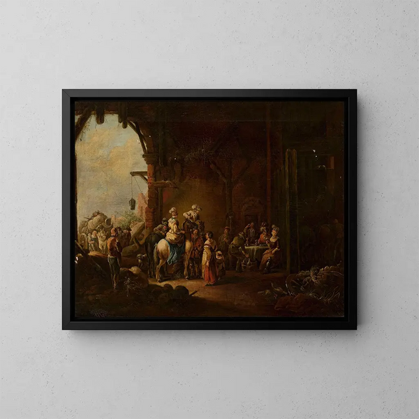 Auberge - Christian Wilhelm Ernst Dietrich — gerahmtes Bild an der Wand
