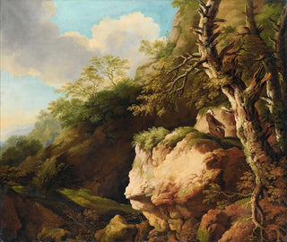 Landschaft mit einem franziskanischen Mönch - Christian Wilhelm Ernst Dietrich — Ansicht des Kunstwerks