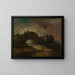 Landschaft mit einer felsigen Bogen, bedeckt mit Büschen - Christian Wilhelm Ernst Dietrich — gerahmtes Bild an der Wand