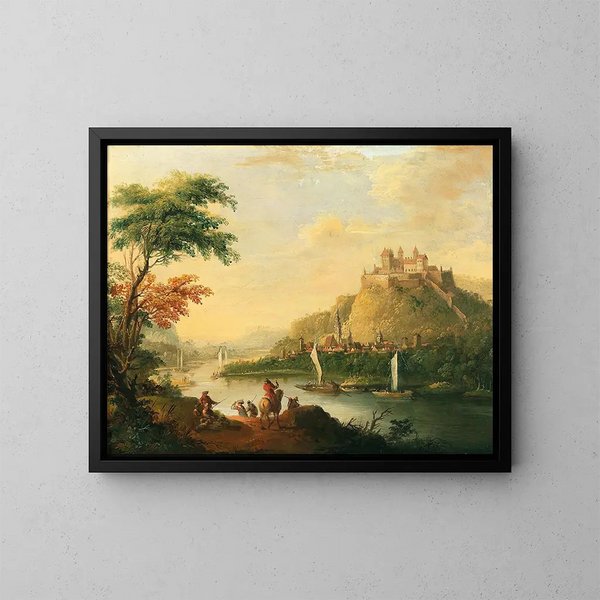Ansicht von Dresden - Christian Wilhelm Ernst Dietrich — gerahmtes Bild an der Wand