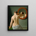 Eine nackte Frau, die sich vor einem Spiegel frisiert - Christoffer Wilhelm Eckersberg — gerahmtes Bild an der Wand