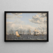 Eine russische Flotte vor Elseneur - Christoffer Wilhelm Eckersberg — gerahmtes Bild an der Wand