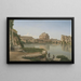Blick durch den Tiber von Trastevere zum Castel Sant'Angelo - Christoffer Wilhelm Eckersberg — gerahmtes Bild an der Wand
