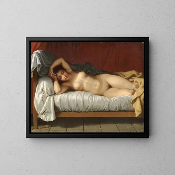 Modell liegend - Christoffer Wilhelm Eckersberg — gerahmtes Bild an der Wand
