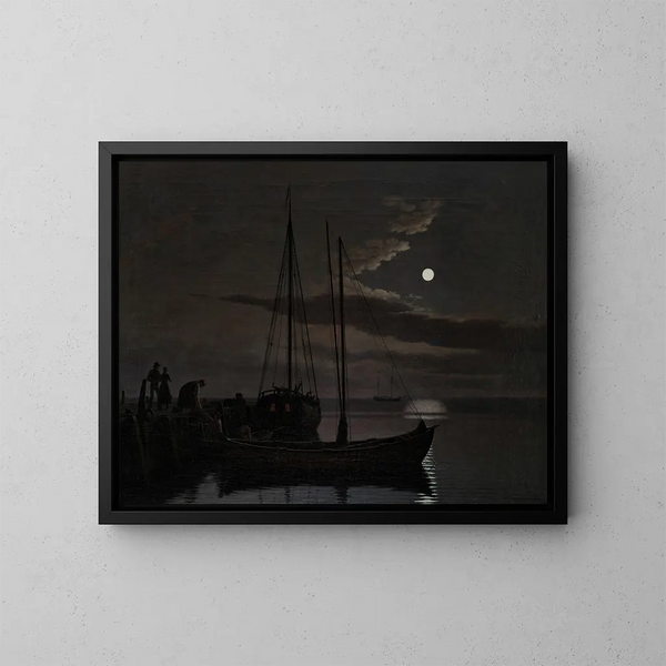 des Mondscheins - Christoffer Wilhelm Eckersberg — gerahmtes Bild an der Wand