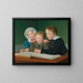 Portrait der Kinder von CF Holms: Adam, Vilhelm, Pauline, Frederikke und Johan Chr Julius - Christoffer Wilhelm Eckersberg — gerahmtes Bild an der Wand