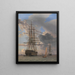 Das russische Kriegsschiff Asow und eine Fregatte vor Anker bei Elseneur - Christoffer Wilhelm Eckersberg — gerahmtes Bild an der Wand