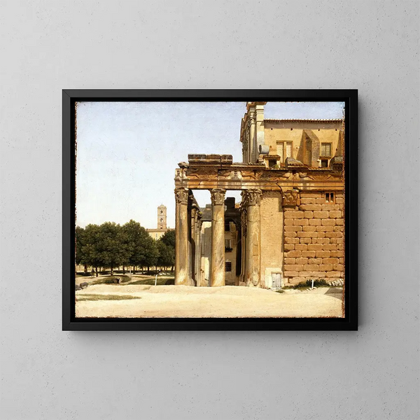 Vue de la Via Sacra à Rome - Christoffer Wilhelm Eckersberg — gerahmtes Bild an der Wand