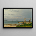 Vue vers Koster depuis le quai à Kallehave - Christoffer Wilhelm Eckersberg — gerahmtes Bild an der Wand