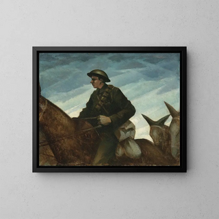 Eine Mannschaft Esel - Christopher R W Nevinson — gerahmtes Bild an der Wand