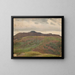 Landschaft mit einer Wiese und einer Hügelkette, Skizze - Chrystian Breslauer — gerahmtes Bild an der Wand