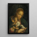 Jungfrau mit Kind - Kreis von Correggio — gerahmtes Bild an der Wand