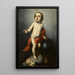 L'enfant Jésus, das einen Globus hält - Kreis von Bartolomé Esteban Murillo — gerahmtes Bild an der Wand