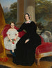 Portrait einer Mutter und ihrer Tochter - Kreis von Federico de Madrazo y Kuntz — Ansicht des Kunstwerks