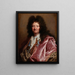 Portrait eines Edelmanns - Kreis von Hyacinthe Rigaud — gerahmtes Bild an der Wand