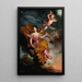 Portrait von Mademoiselle de La Force in Flore in einer Landschaft mit Putten - Kreis von Pierre Mignard — gerahmtes Bild an der Wand