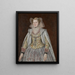 Portrait einer Dame - Kreis von Robert Peake — gerahmtes Bild an der Wand